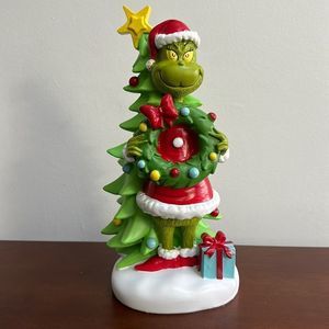 Santa The Grinch Figurine Dr Seuss Christmas decor